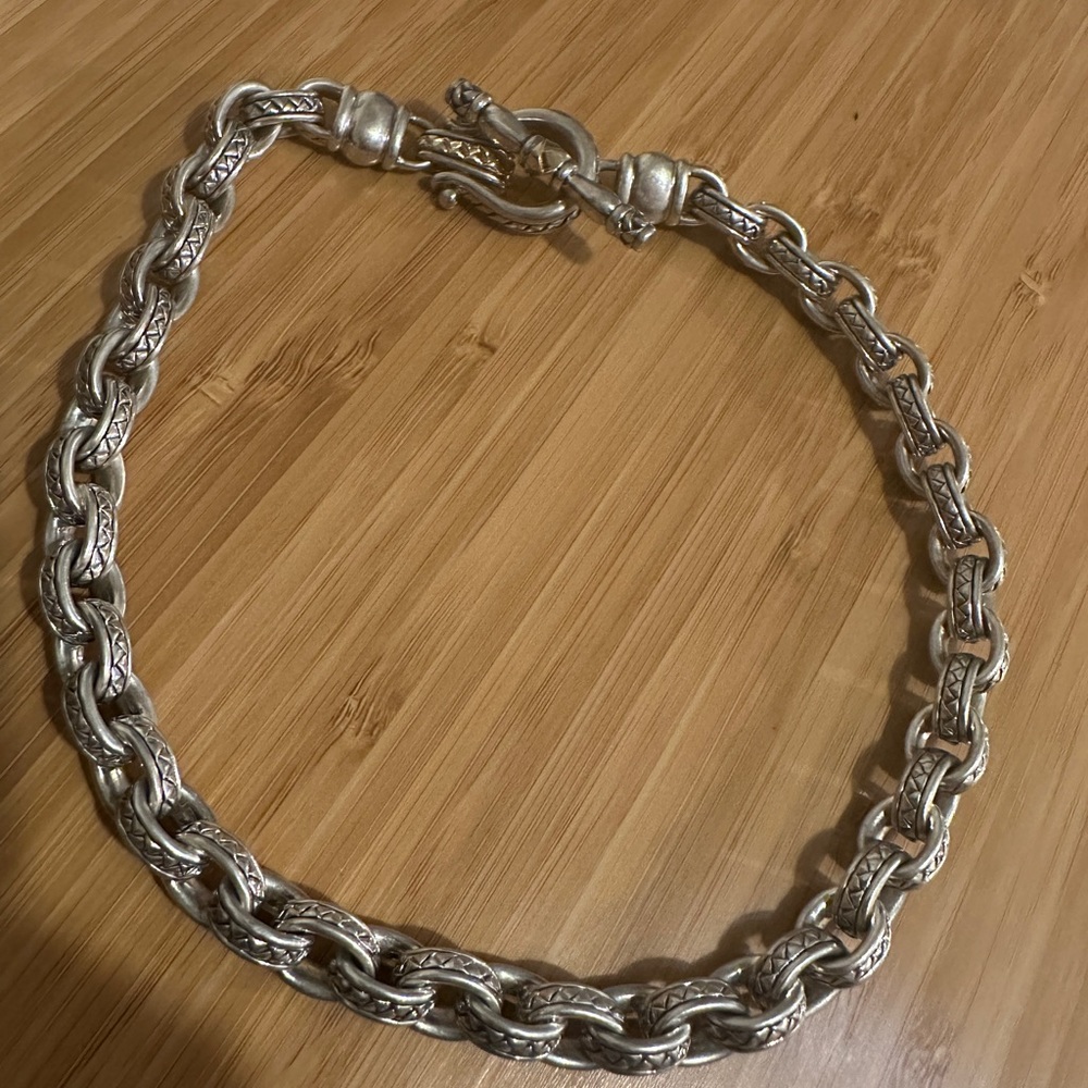 Scott Kay chain sterling silver necklace with 18k gol accents